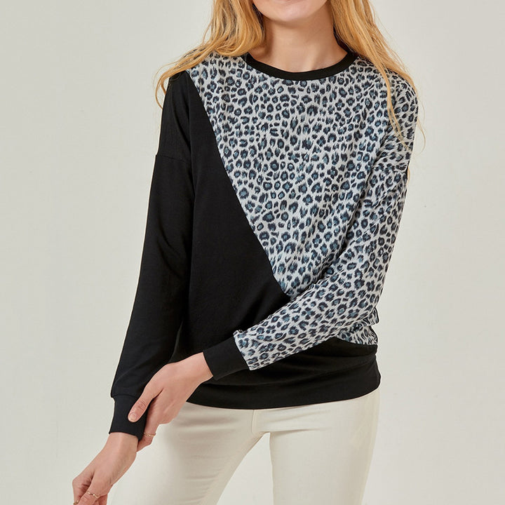 Dames stilfuld sweatshirt med dyremønster Stilla