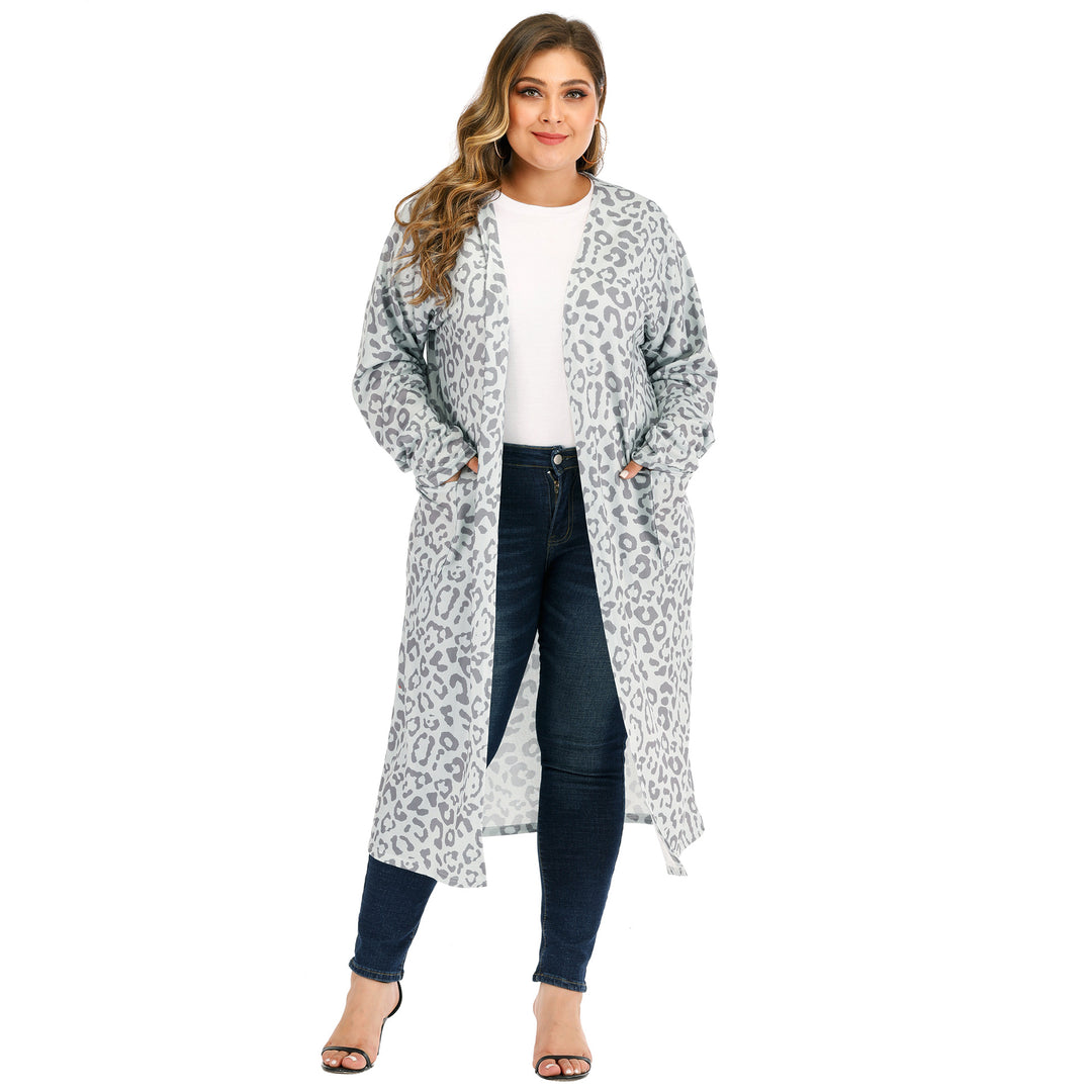 Dame lang Kimono med moderigtigt leopardmønster Stilla