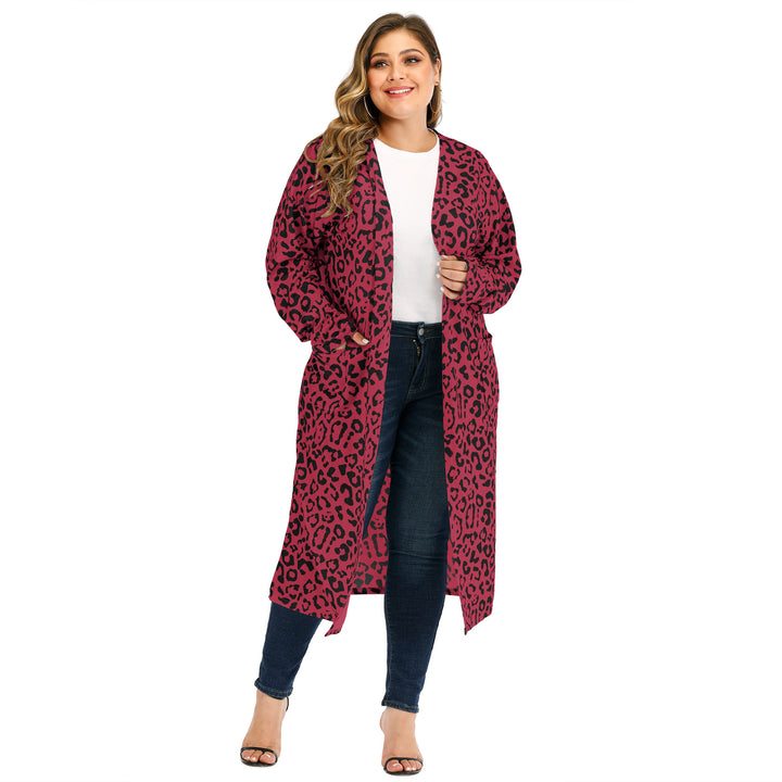 Dame lang Kimono med moderigtigt leopardmønster Stilla