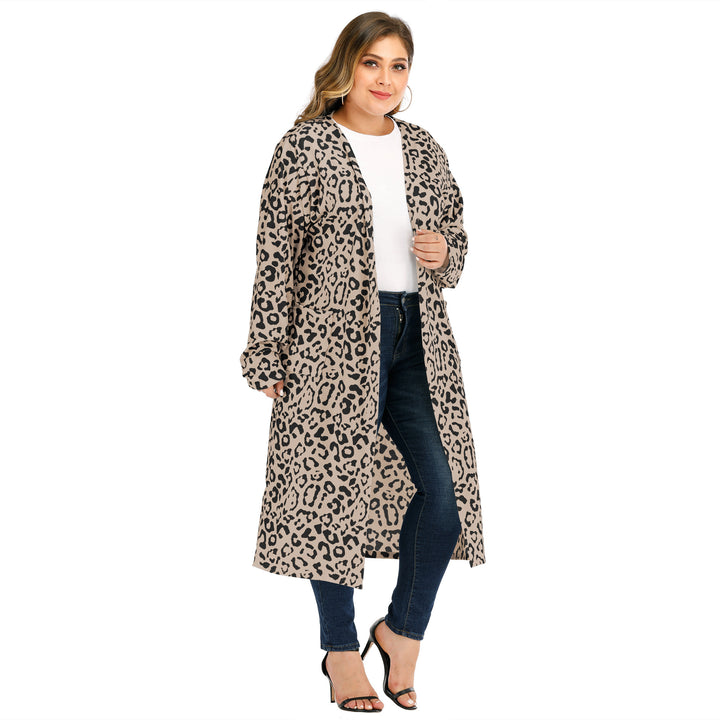 Dame lang Kimono med moderigtigt leopardmønster Stilla