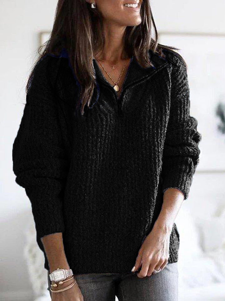 Stilla | Læderutfører og trendy sweater.