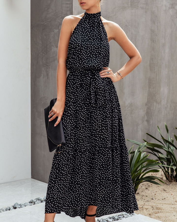 Stilla | Halter Neck Rygfri Maxi Kjole