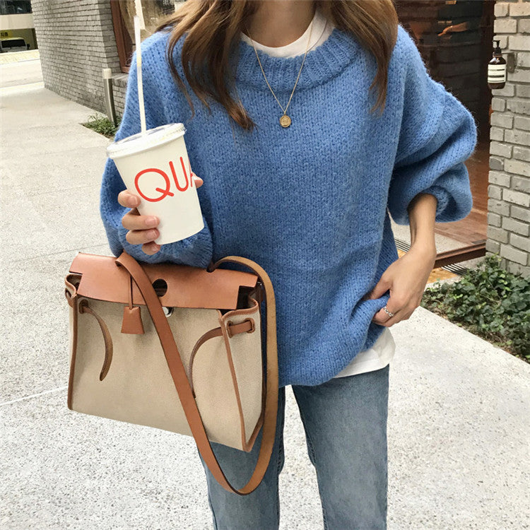 Dame Cozy Oversized Sweater lavet af blødt strik kvalitet Stilla