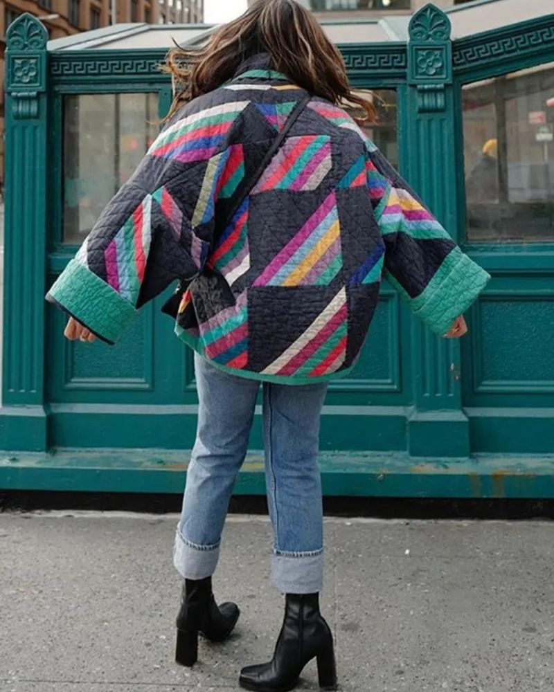 Stilla | Patchwork Steppjakke Bohemian Stil