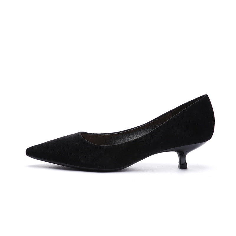 Kvinder Elegante Spidse Tå Kattehæl-Pumps Stilla
