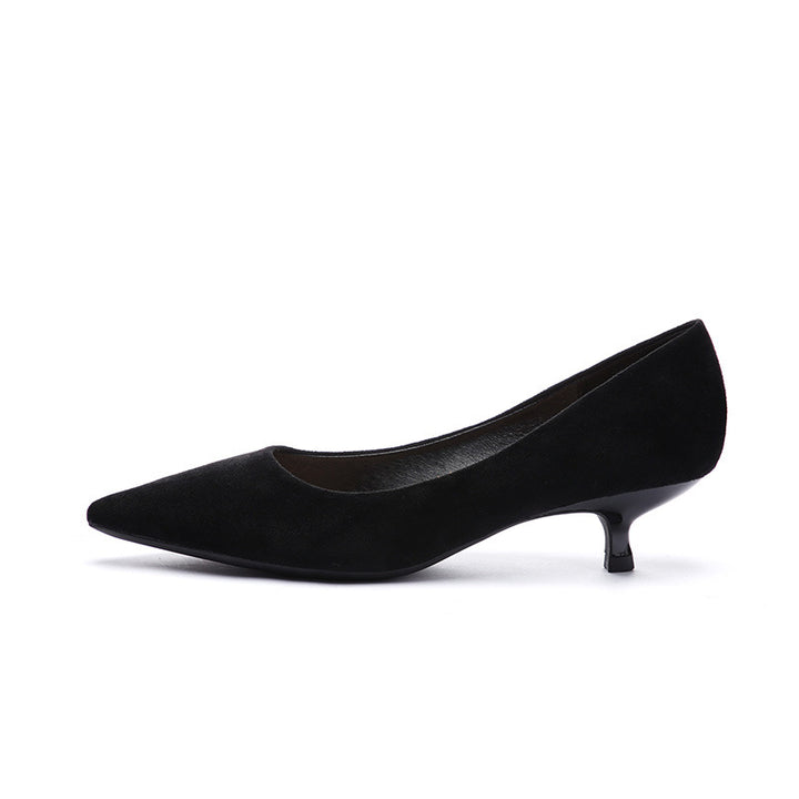 Kvinder Elegante Spidse Tå Kattehæl-Pumps Stilla