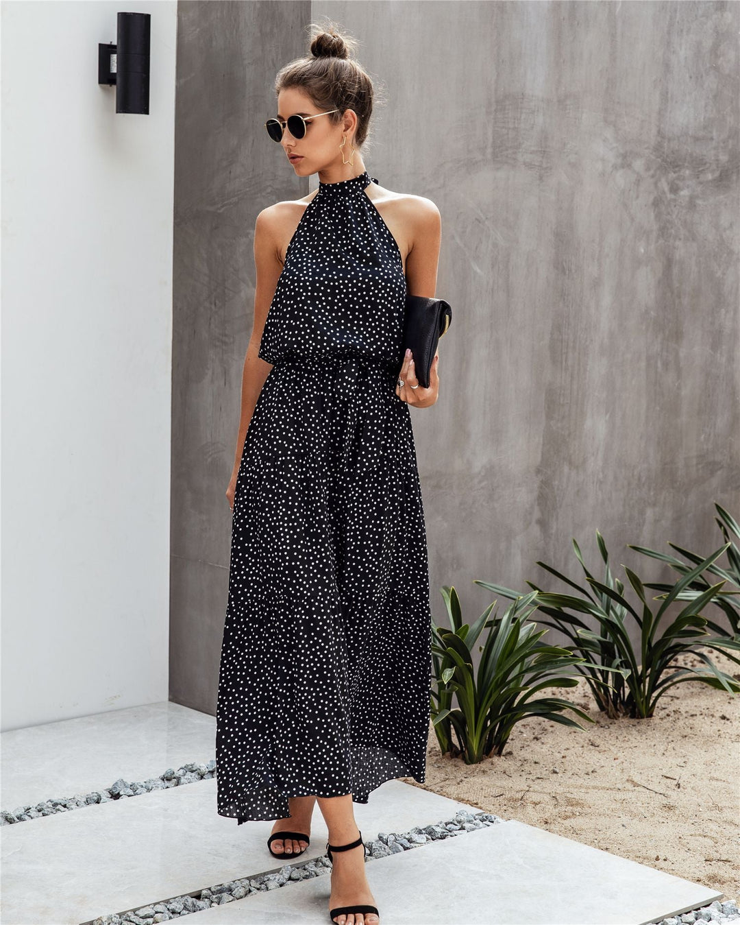 Stilla | Halter Neck Rygfri Maxi Kjole