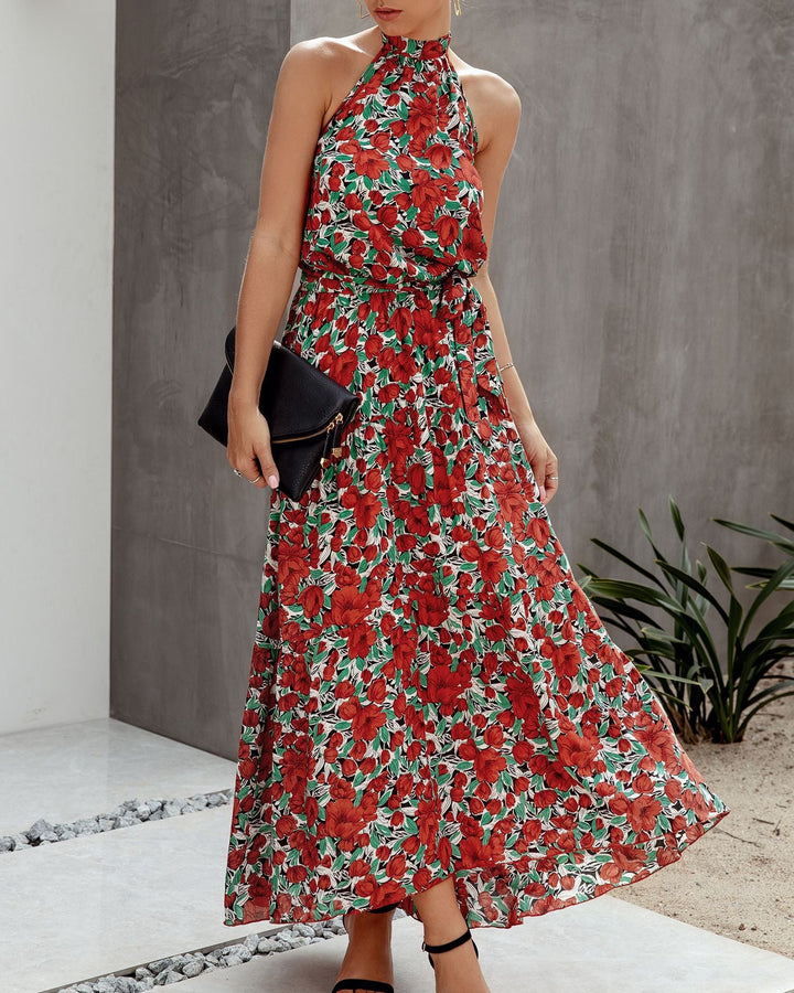 Stilla | Halter Neck Rygfri Maxi Kjole