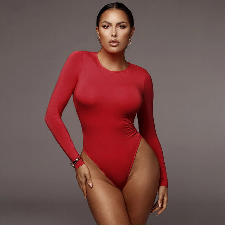 Dame Figurfokuseret Langærmet Bodysuit Skovae