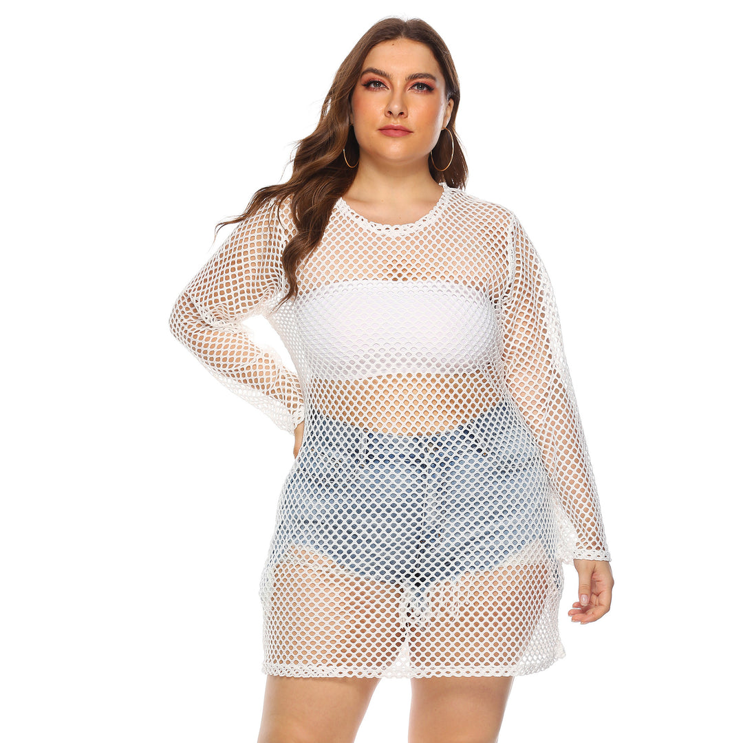 Damer gennemsigtig mesh badedragt cover-up kjole Stilla