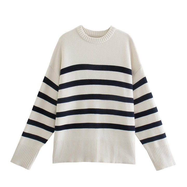 Stilla | Bluse i Stribet Materiale i Hvid