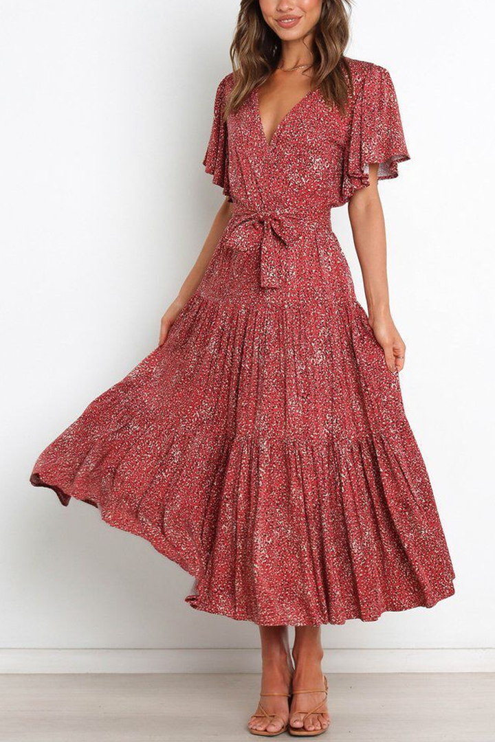 Stilla | Sunshine Grace Floral Midi Kjole