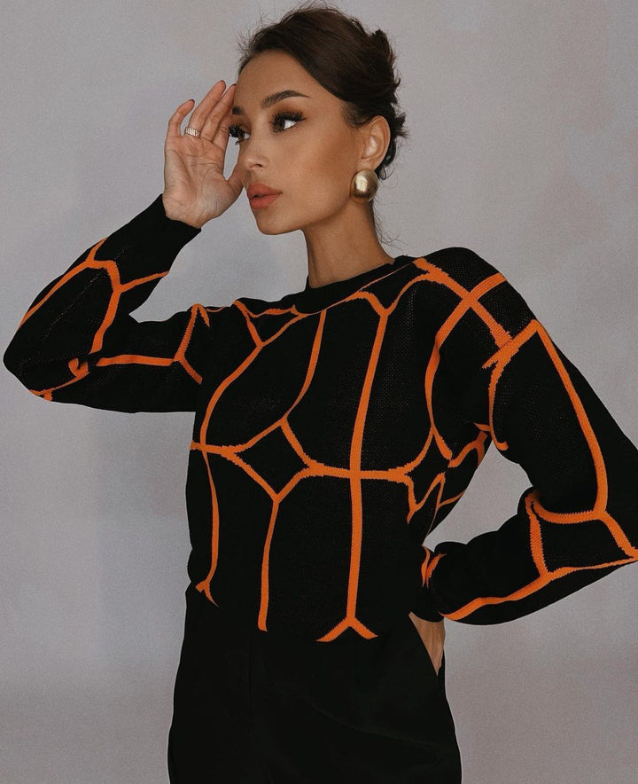 Stilla | Pullover Af Geometrisk Strik