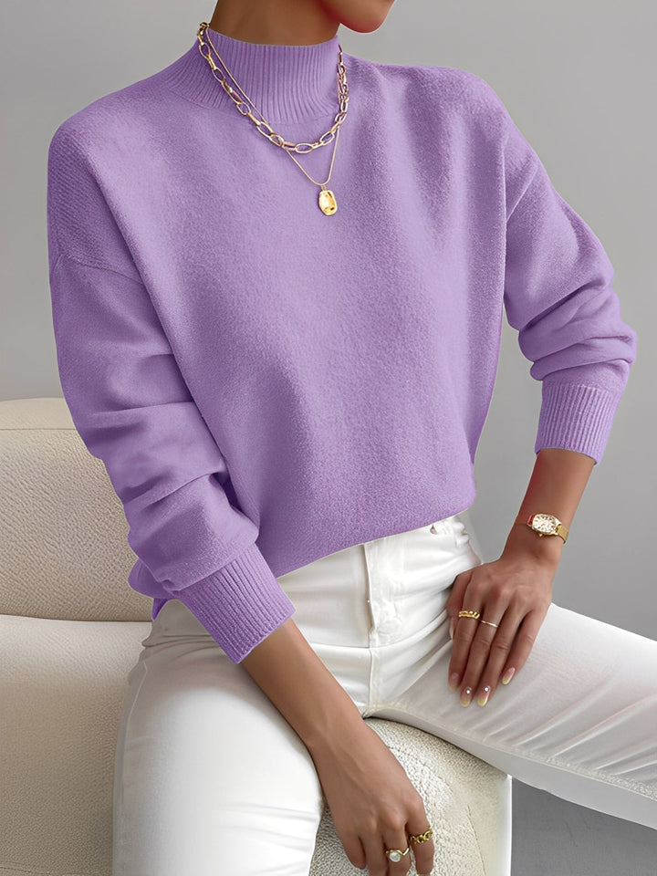 Stilla | Elegant Damepullover med Ståkrave