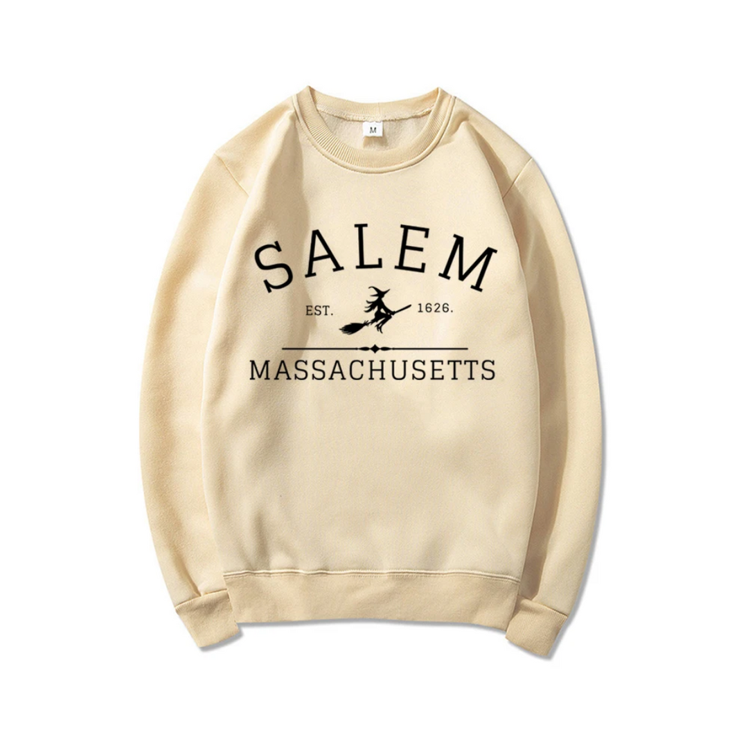Stilla | Lækkert Sweatshirt Med Et Design Fra Salem Massachusetts