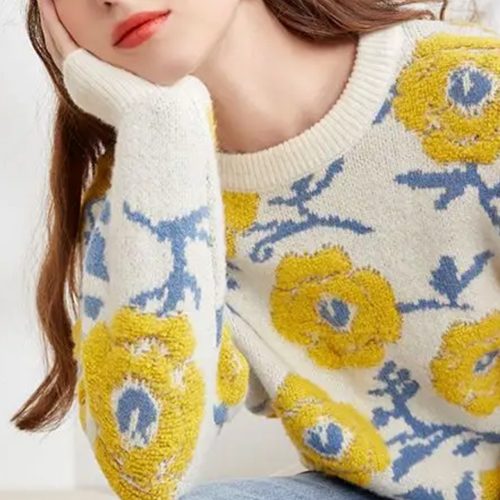 Stilla | Floral Flower Sweater