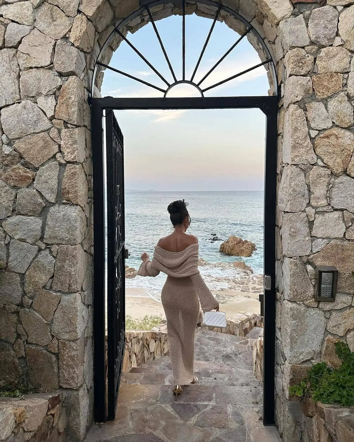 Stilla | Off Shoulder Strik Max Kjole