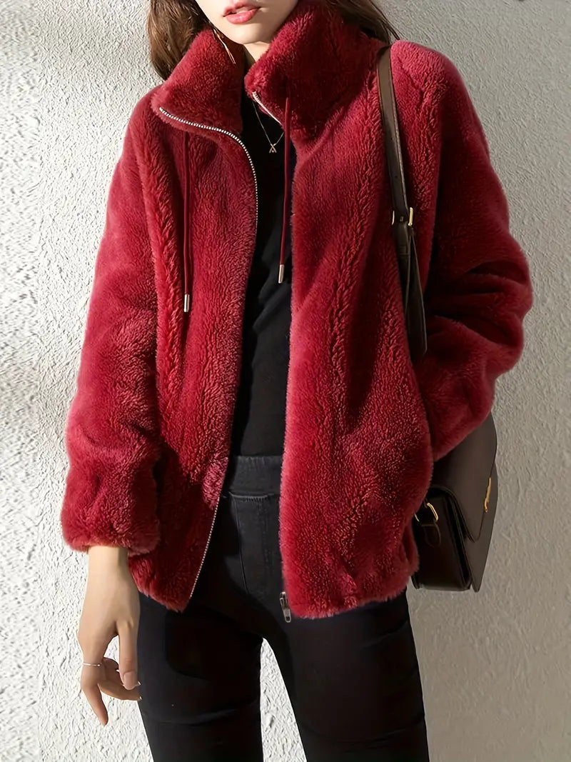 Stilla | Komfortabel Lynlås Sweatshirt Med Snøre