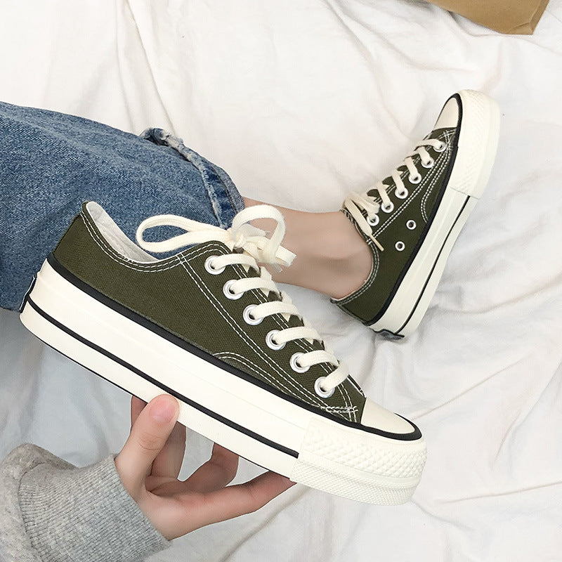 Dame fritids-sneakers i klassisk canvas-design med komfortabel dæmpning Stilla