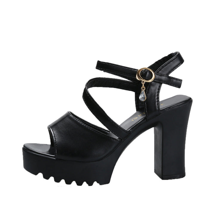 Dame High-Heel Sandaler med moderne kæde-design og komfortabel hælhøjde Stilla