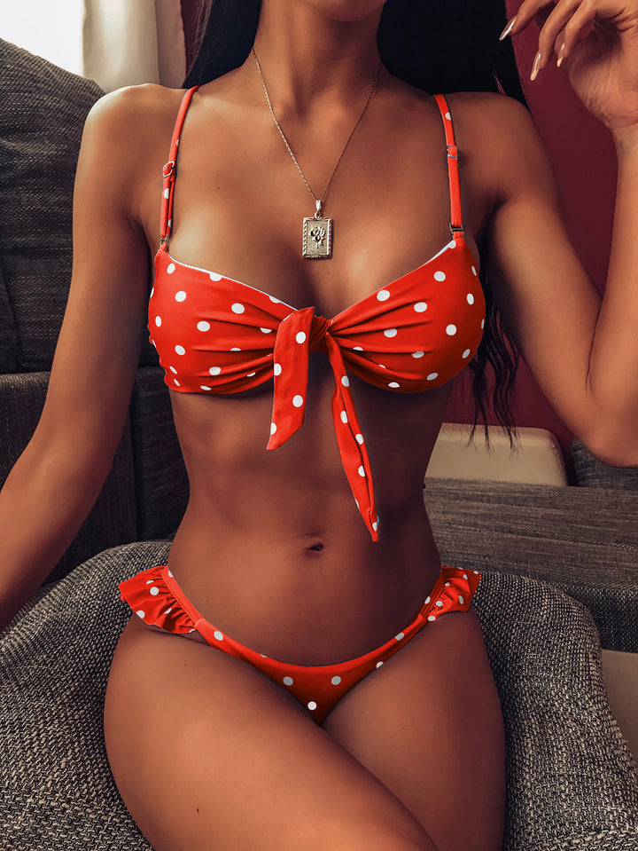 Dame Triangel-Bikini med legende flæse-design Stilla