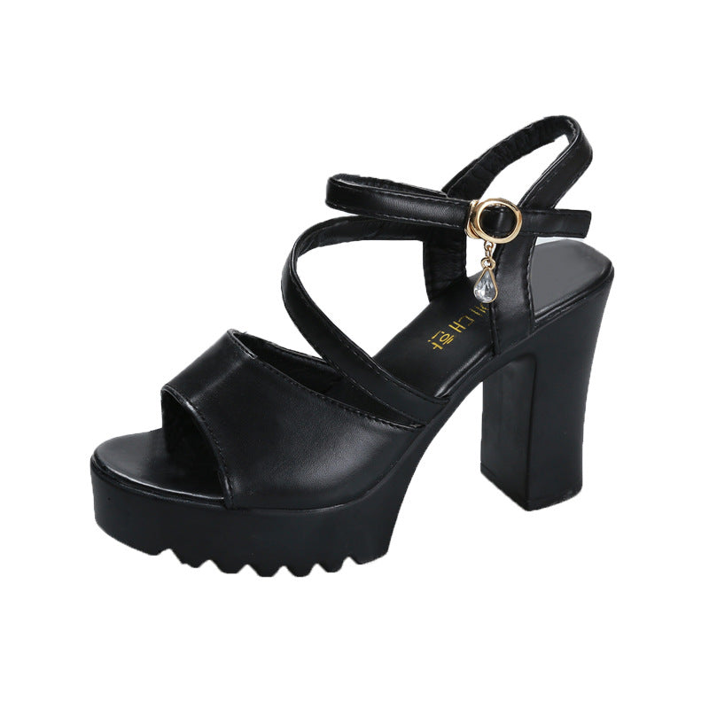 Dame High-Heel Sandaler med moderne kæde-design og komfortabel hælhøjde Stilla