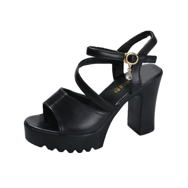 Dame High-Heel Sandaler med moderne kæde-design og komfortabel hælhøjde Stilla