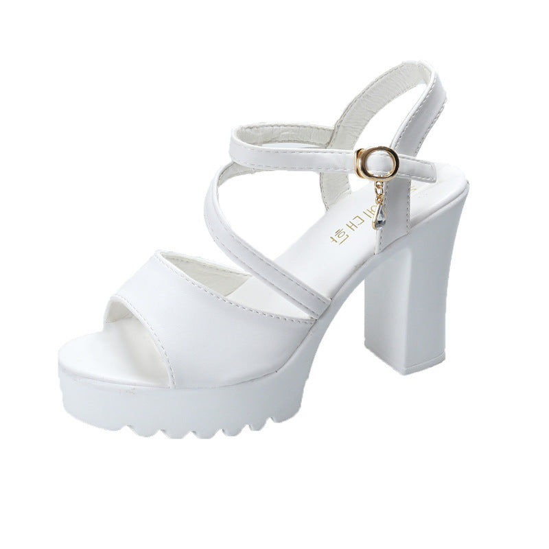 Dame High-Heel Sandaler med moderne kæde-design og komfortabel hælhøjde Stilla