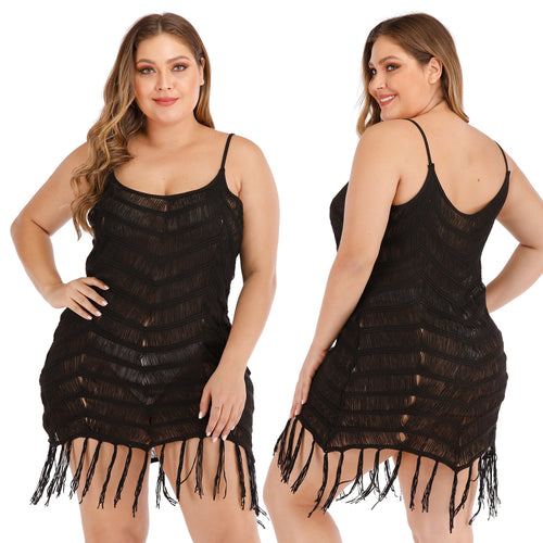 Femme Chic Fransen Strand-Overgangskjole Stilla