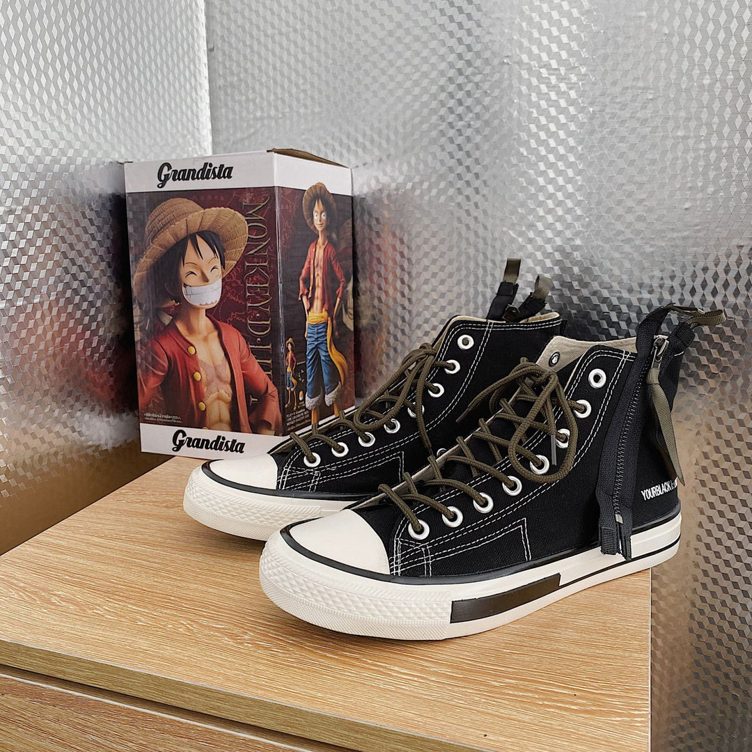 Dame Høje Sneakers med moderigtig Lynlås og åndbar Struktur Stilla
