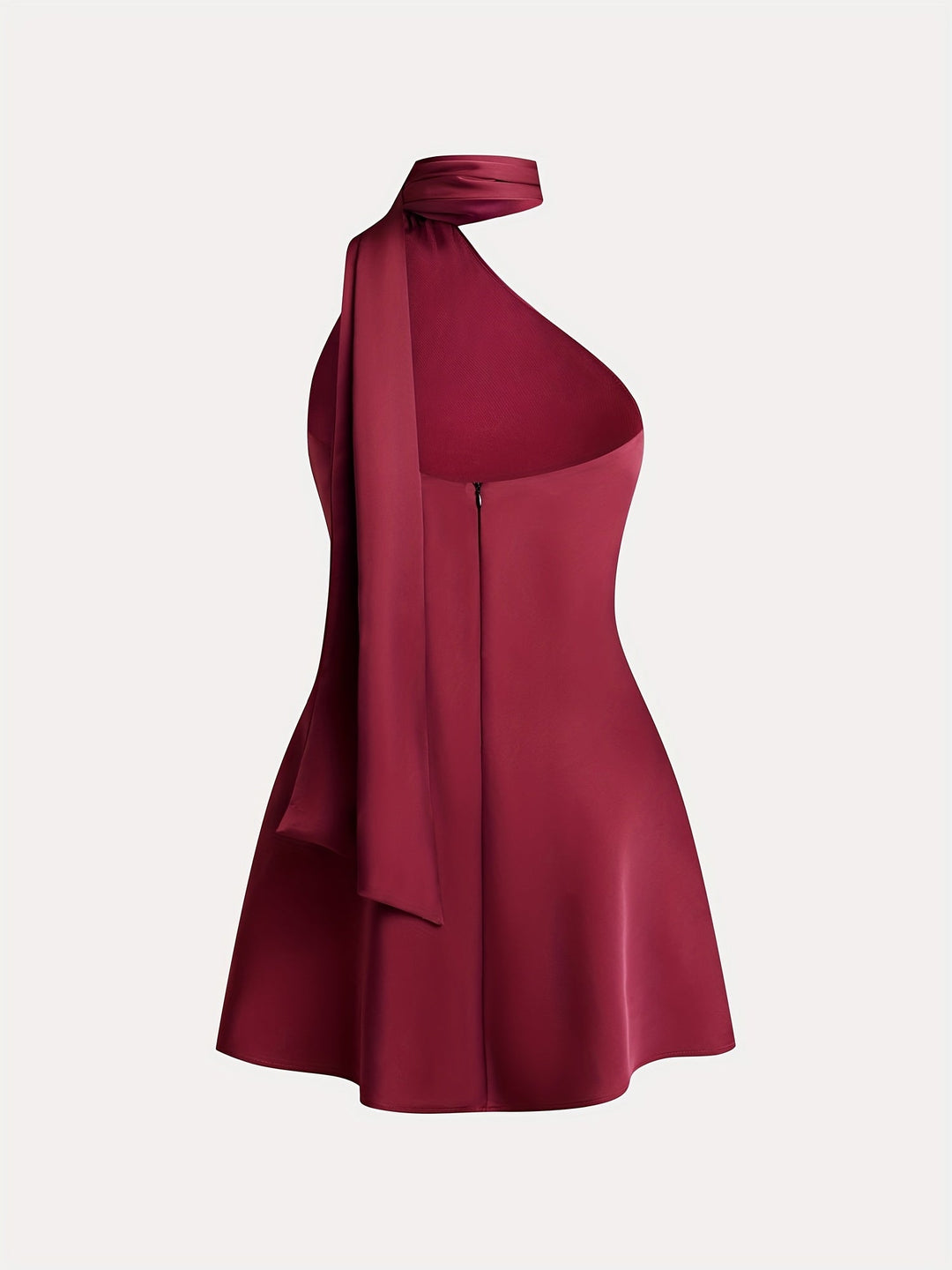 Stilla | Satin Kjole Til Kvinder Ensfarvet Mini Bandeau Kjole Til Fest
