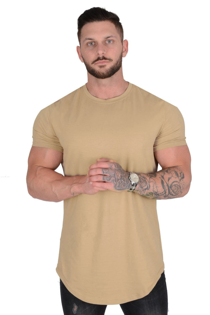 Herre moderisk T-shirt med forlænget snit Stilla