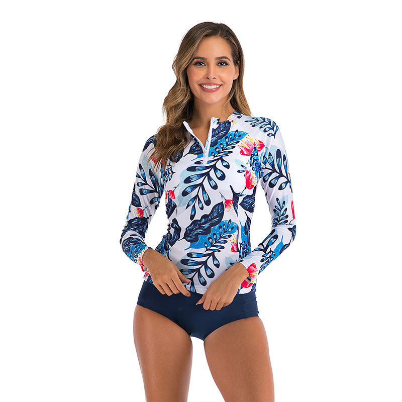 Dame UV-beskyttelse Rashguard med floral print Stilla