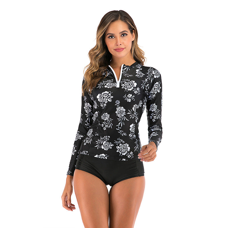 Dame UV-beskyttelse Rashguard med floral print Stilla