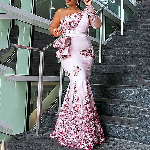 Stilla | Elegant Lang Drag Stor Kant Kjole