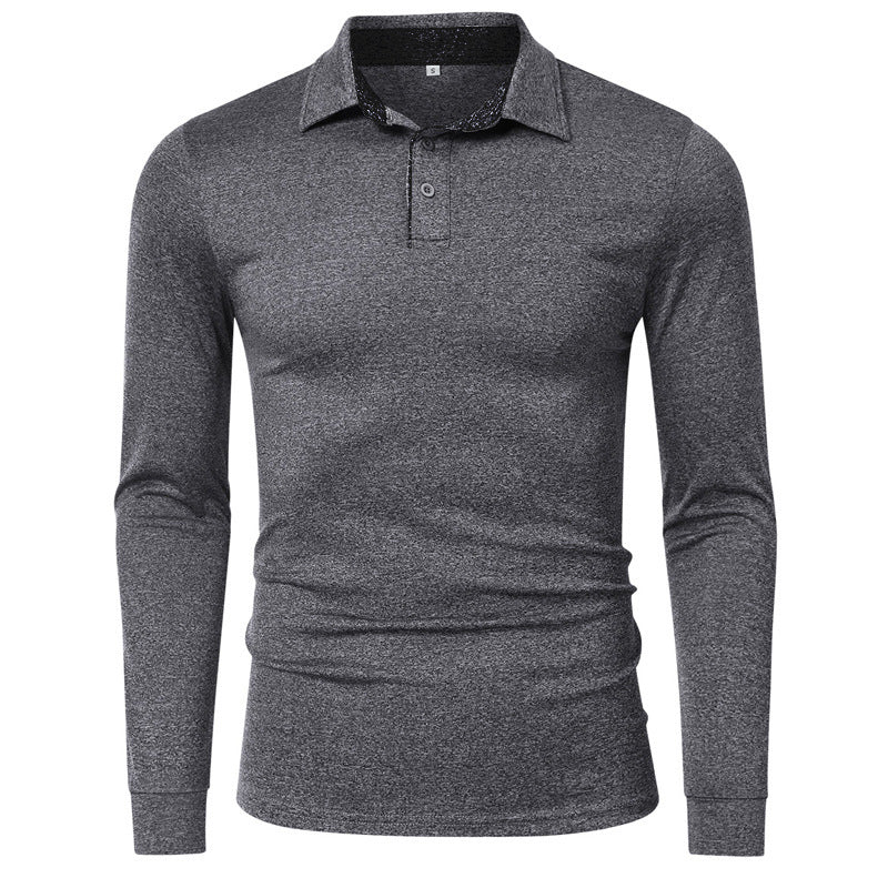 Herrer langærmet Casual Polo-Shirt med åndbar struktur Stilla
