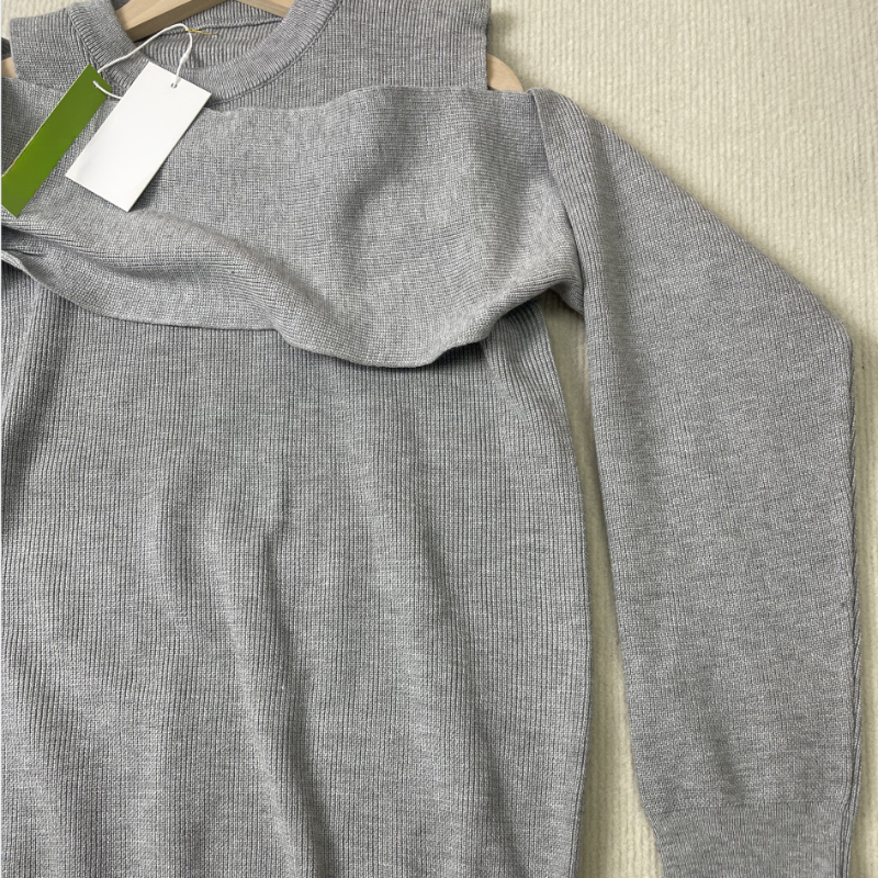 Stilla | Grå Ensfarvet Sweater Med Lange Ærmer