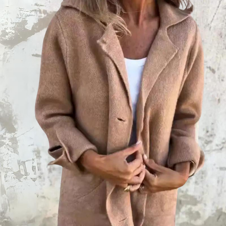 Stilla | Frakke Lang Model Klassisk Reverskrave Knaplukning Elegante Detaljer