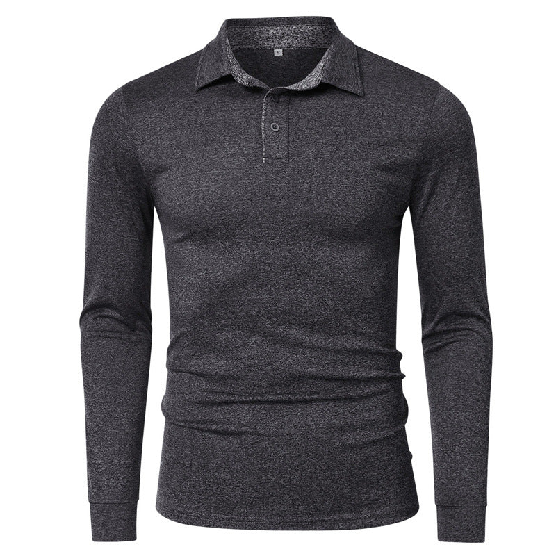 Herrer langærmet Casual Polo-Shirt med åndbar struktur Stilla