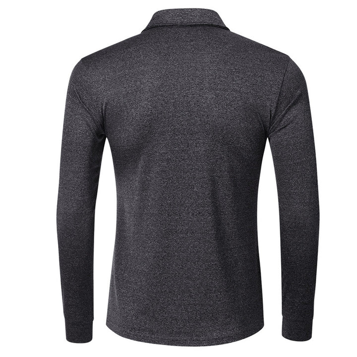 Herrer langærmet Casual Polo-Shirt med åndbar struktur Stilla