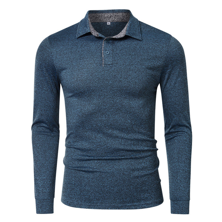 Herrer langærmet Casual Polo-Shirt med åndbar struktur Stilla