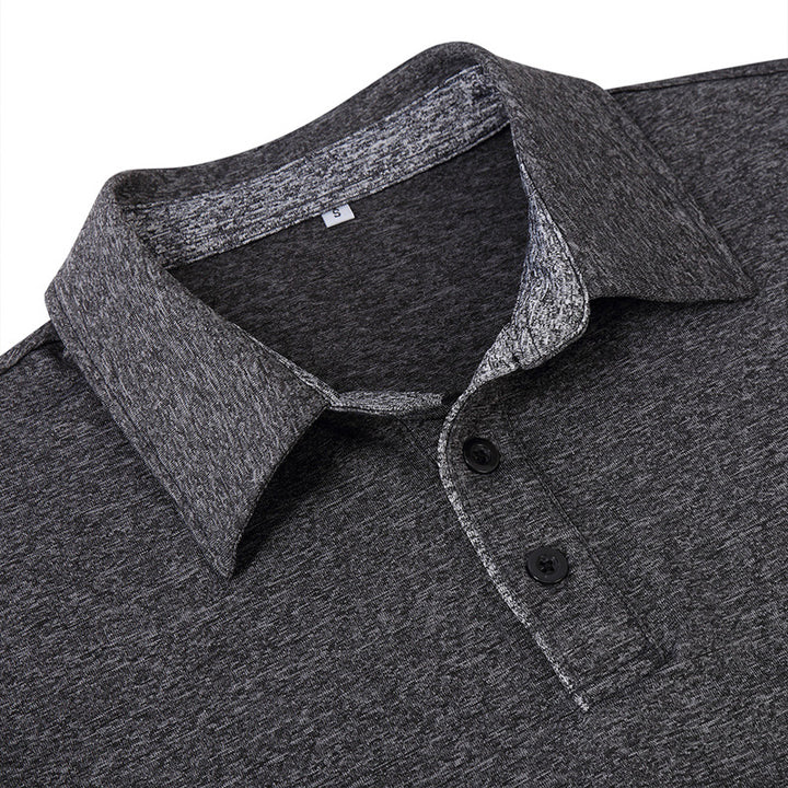 Herrer langærmet Casual Polo-Shirt med åndbar struktur Stilla