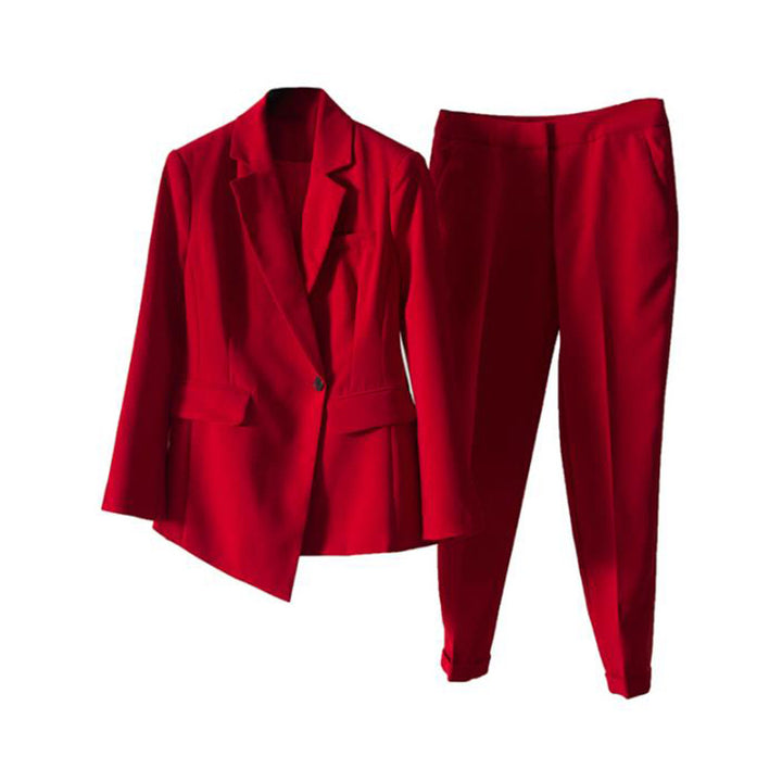 Dame elegant blazer-bukse-sæt med moderne pasform og materialer af høj kvalitet Stilla