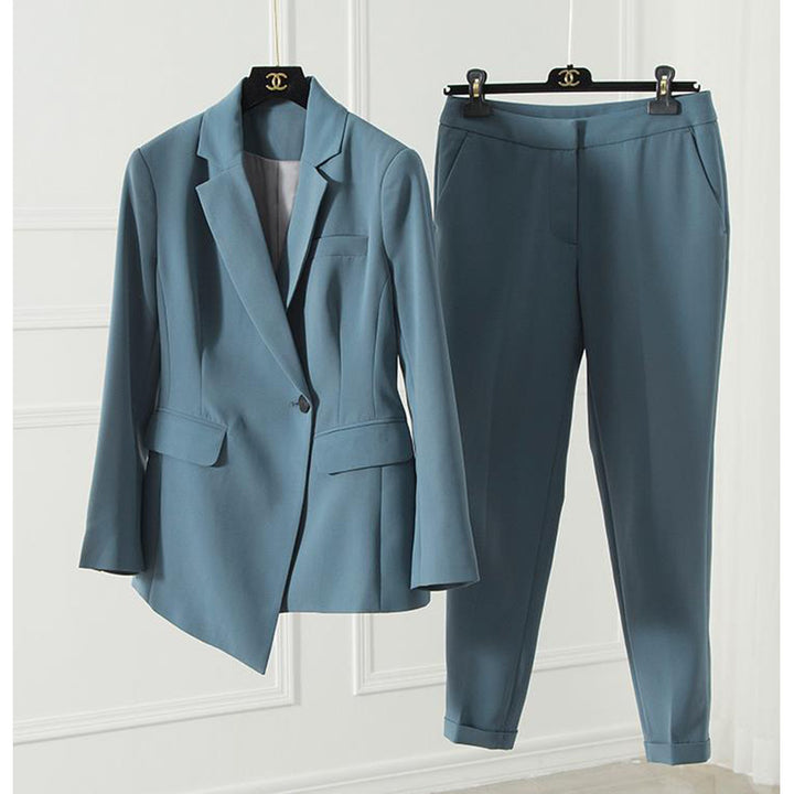 Dame elegant blazer-bukse-sæt med moderne pasform og materialer af høj kvalitet Stilla