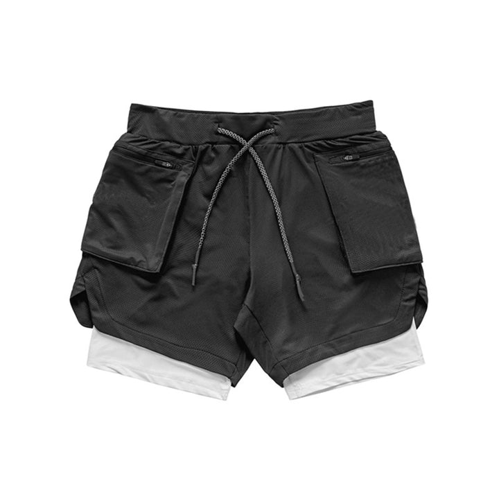 Herrer Sportslige Hybrid-Shorts med multifunktionelle lommer og åndbare indsatser Stilla