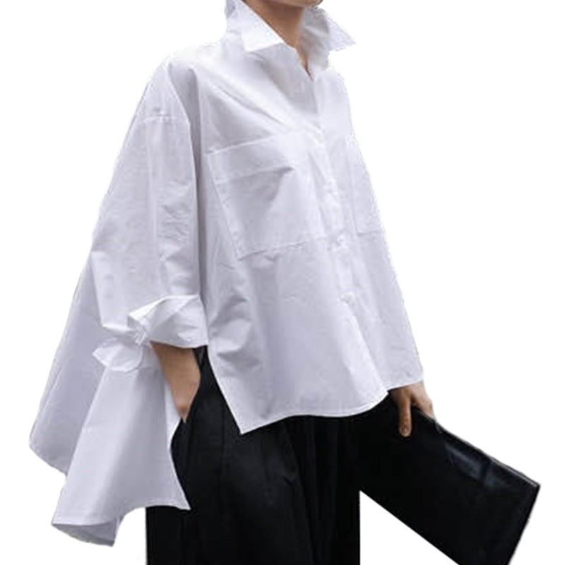 Dame Oversized Bluse med struktureret snit og moderne ærmer Stilla
