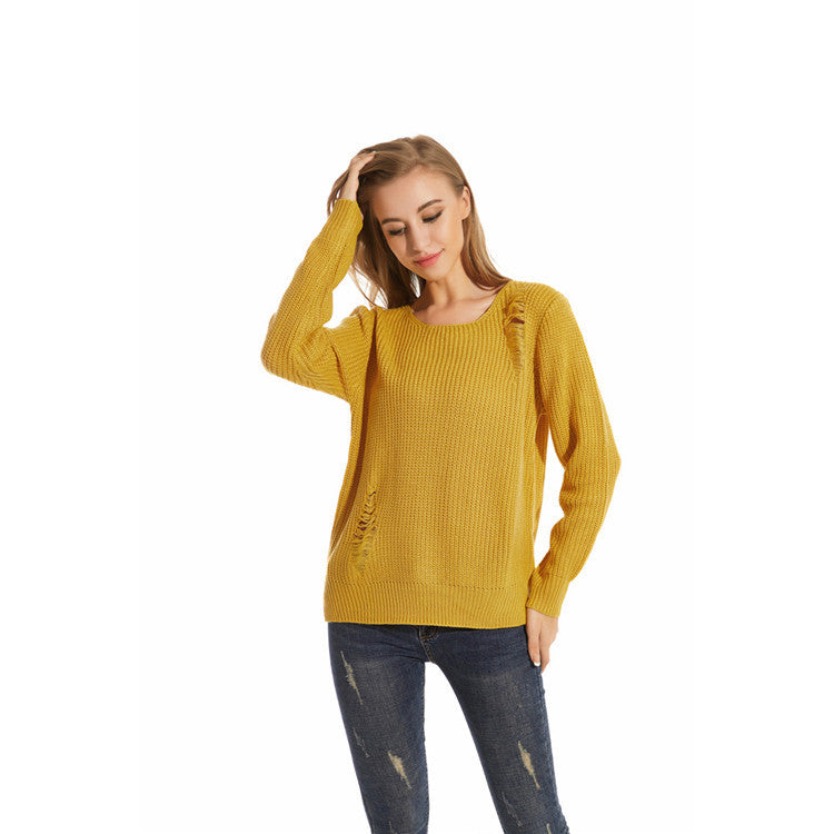 Dame finstrik pullover med raffinerede ribdetaljer og behagelig pasform Stilla