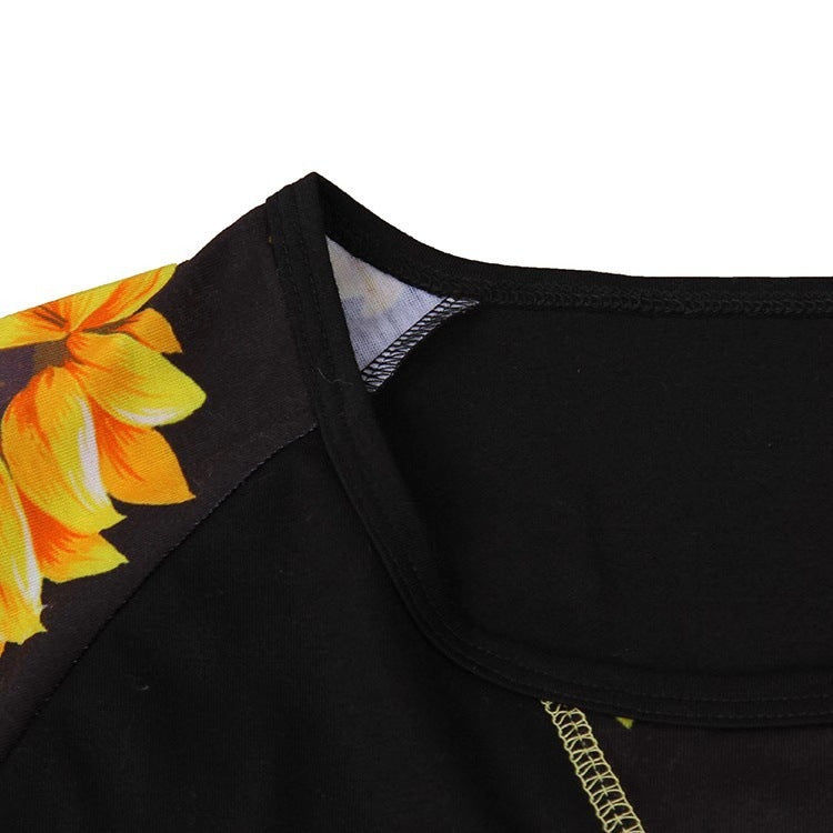 Dame langærmet skjorte med blomstret ærmedesign Stilla