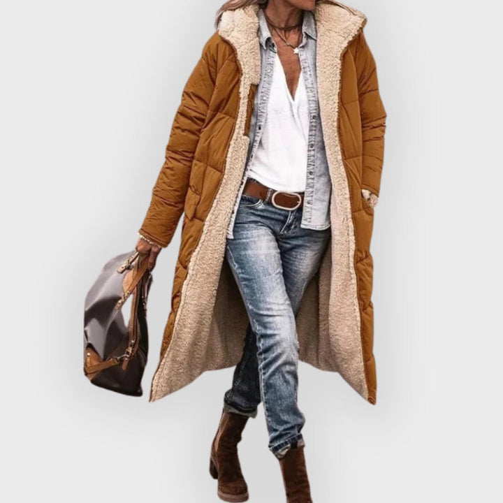 Stilla | Longline Sherpa-foreret Puffer-frakke