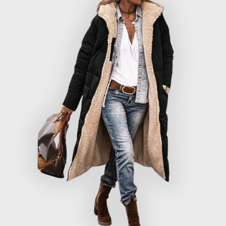 Stilla | Longline Sherpa-foreret Puffer-frakke